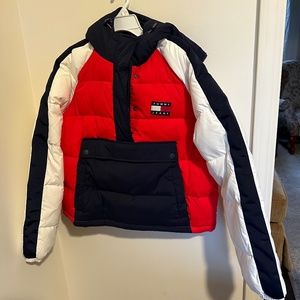 TOMMY jeans puffy quarter zip